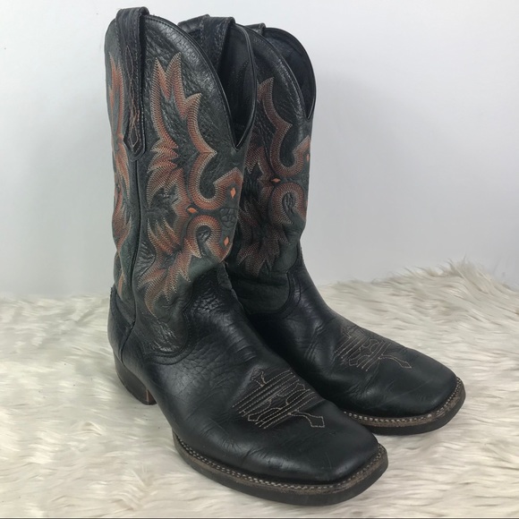 Ariat Other - Ariat square toed leather stitching cowboy boots